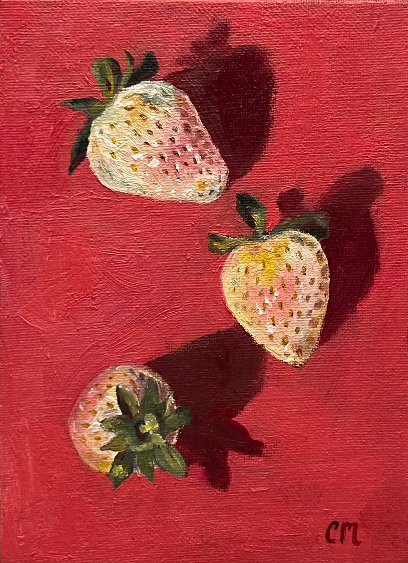 "Three Pineberries" 5"x7" Giclee Print