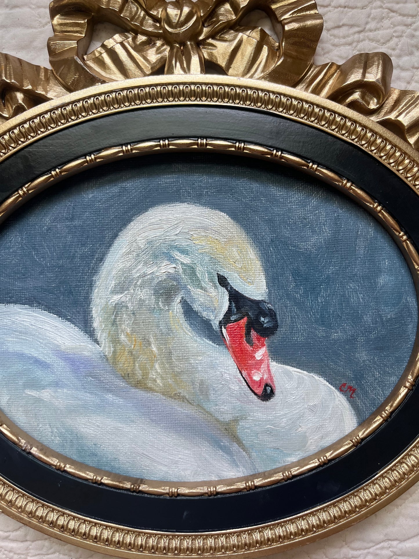 "Swan at Rest" 5"x7" Oil Painting