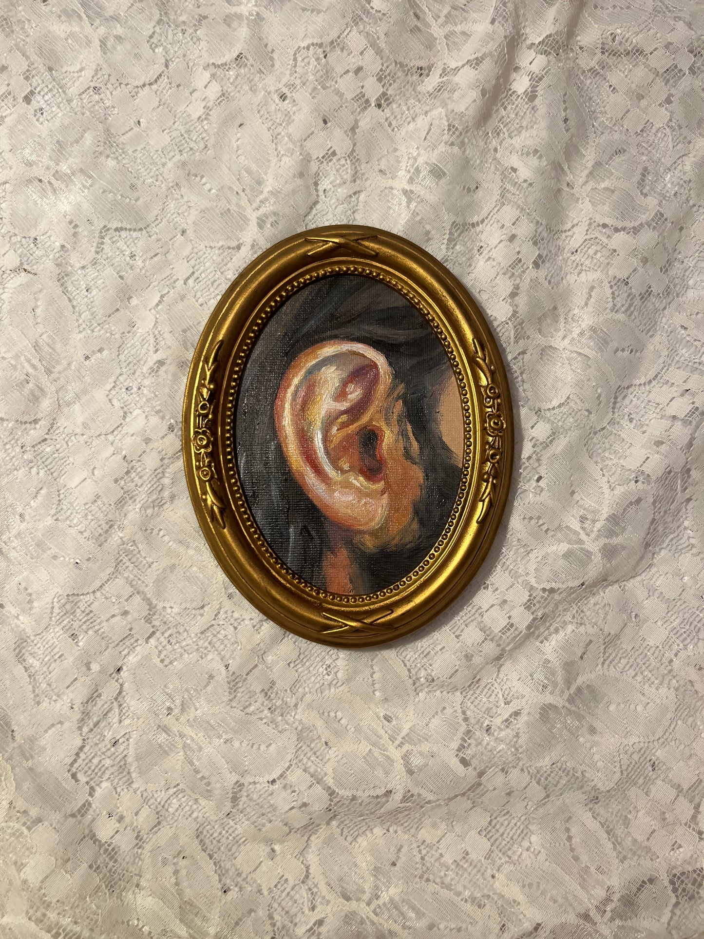 "Ear Study #2" 3.5"x5" Oil Painting