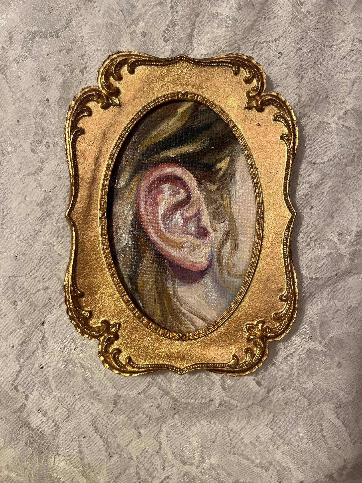 "Ear Study" 4"x6" Oil Painting