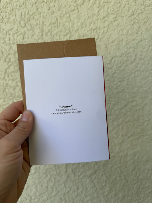 "Crimson" Greeting Card