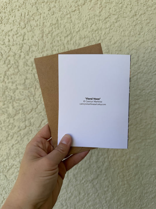 "Floral Moon" Greeting Card