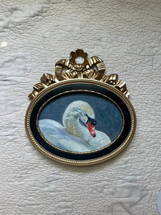 "Swan at Rest" 5"x7" Oil Painting