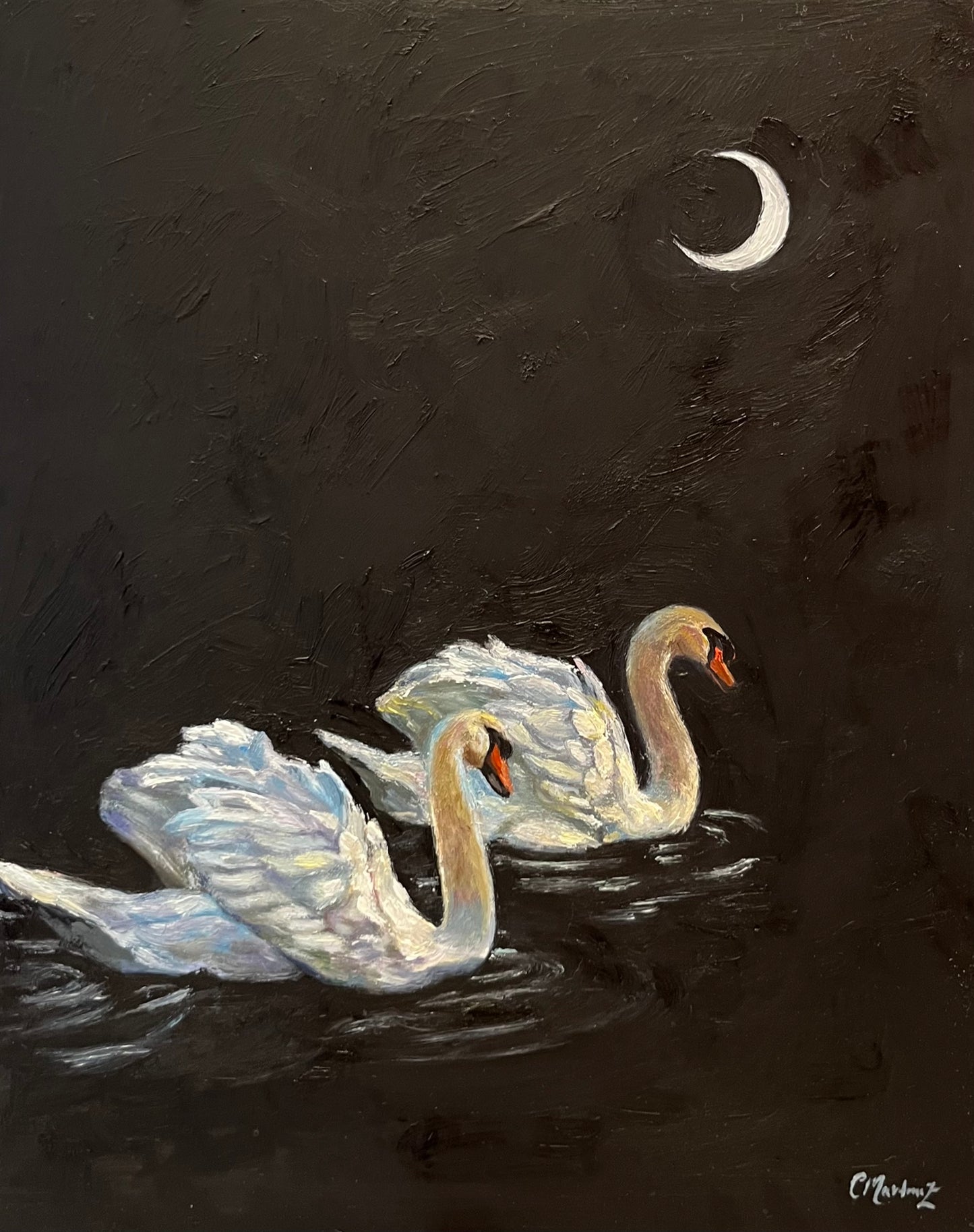 "Moonlit Swim" Giclee Print