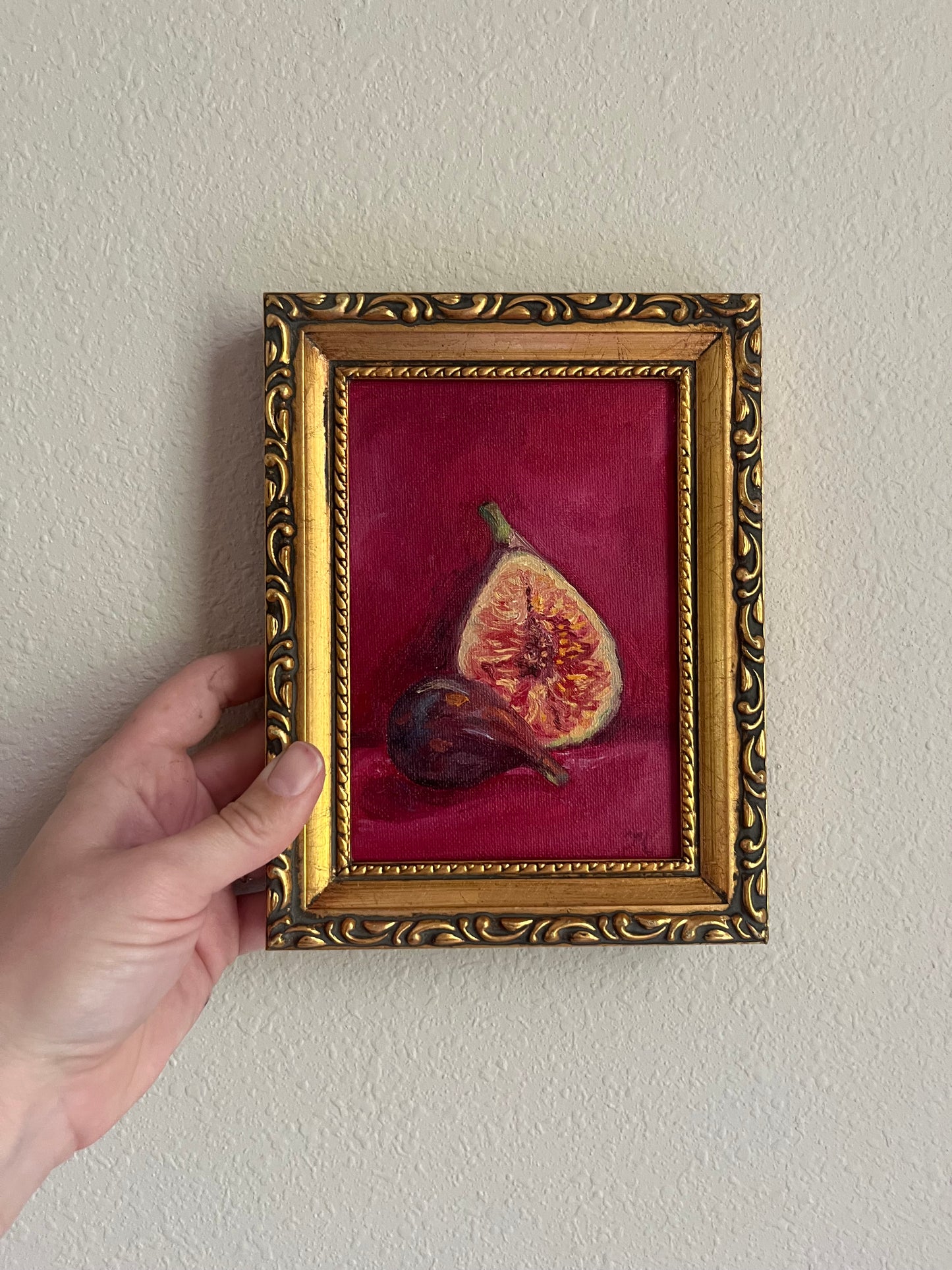 "A Fig and a Half" 4"x6" oil painting