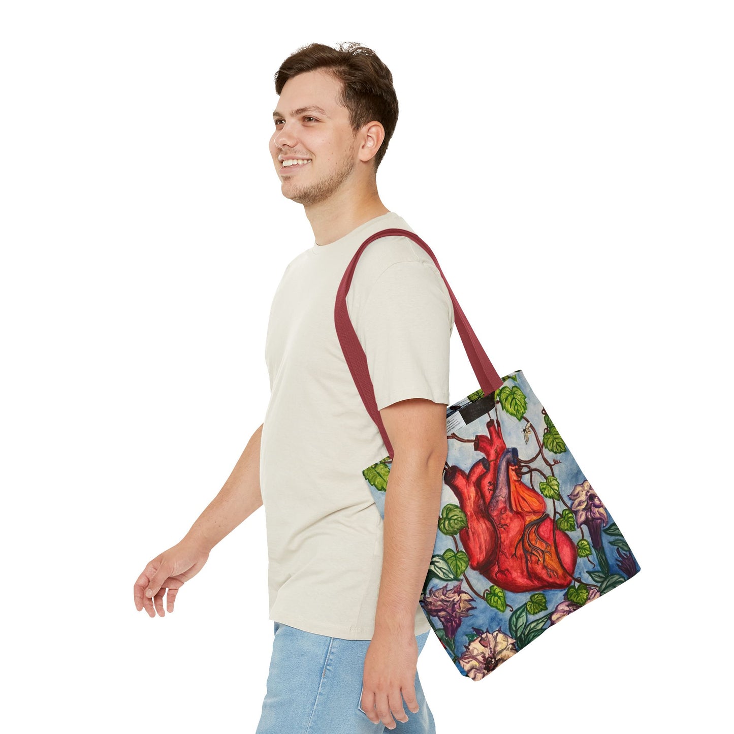 Dual Sided "Breath" and "Pulse" Tote Bag