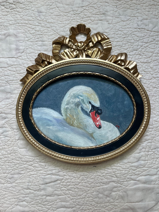 "Swan at Rest" 5"x7" Oil Painting