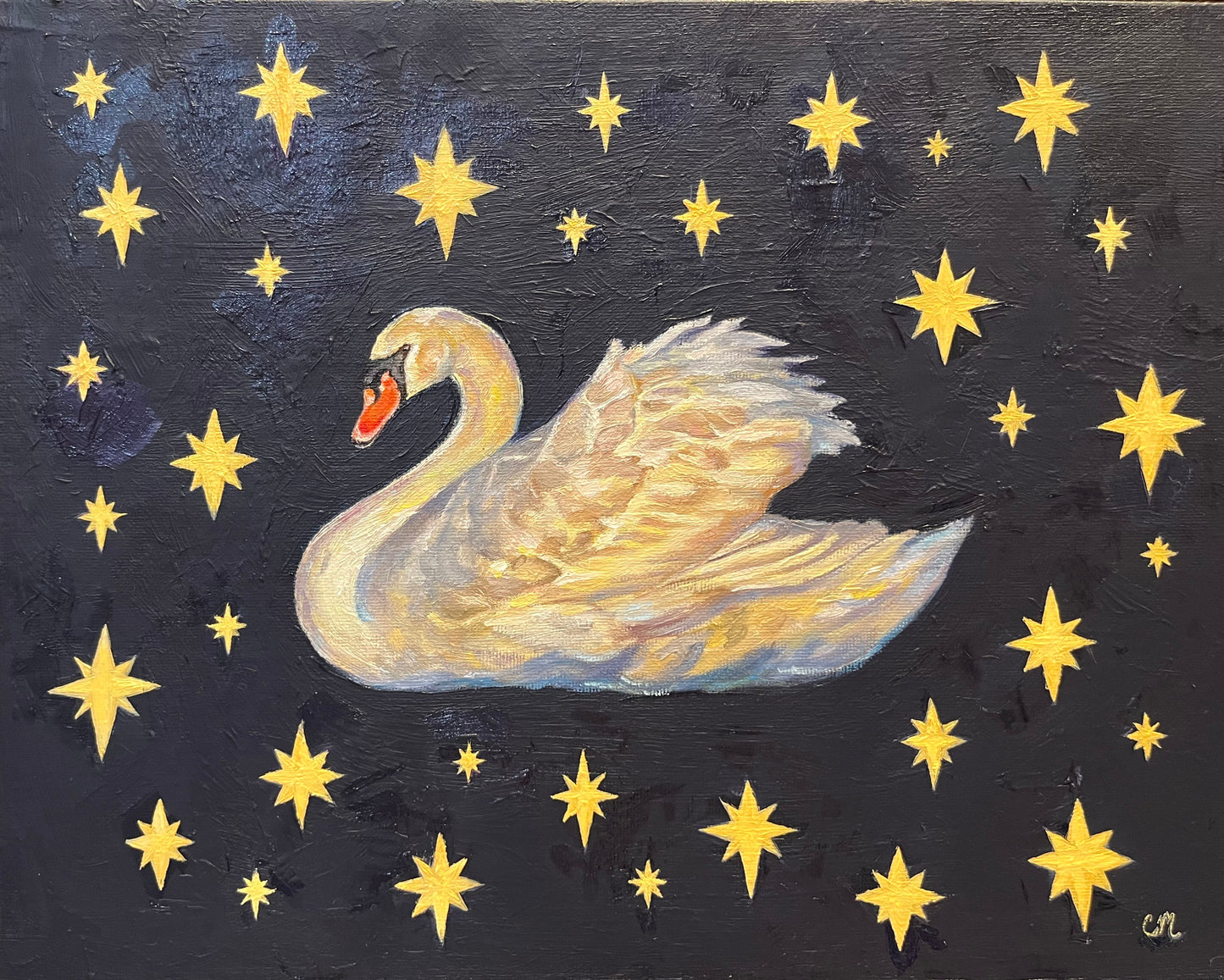 "A Swim Amongst the Stars" 11"x14" Oil Painting