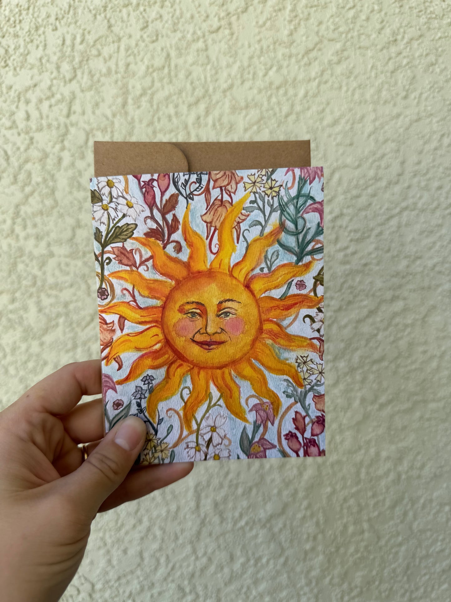 "Floral Sun" Greeting Card
