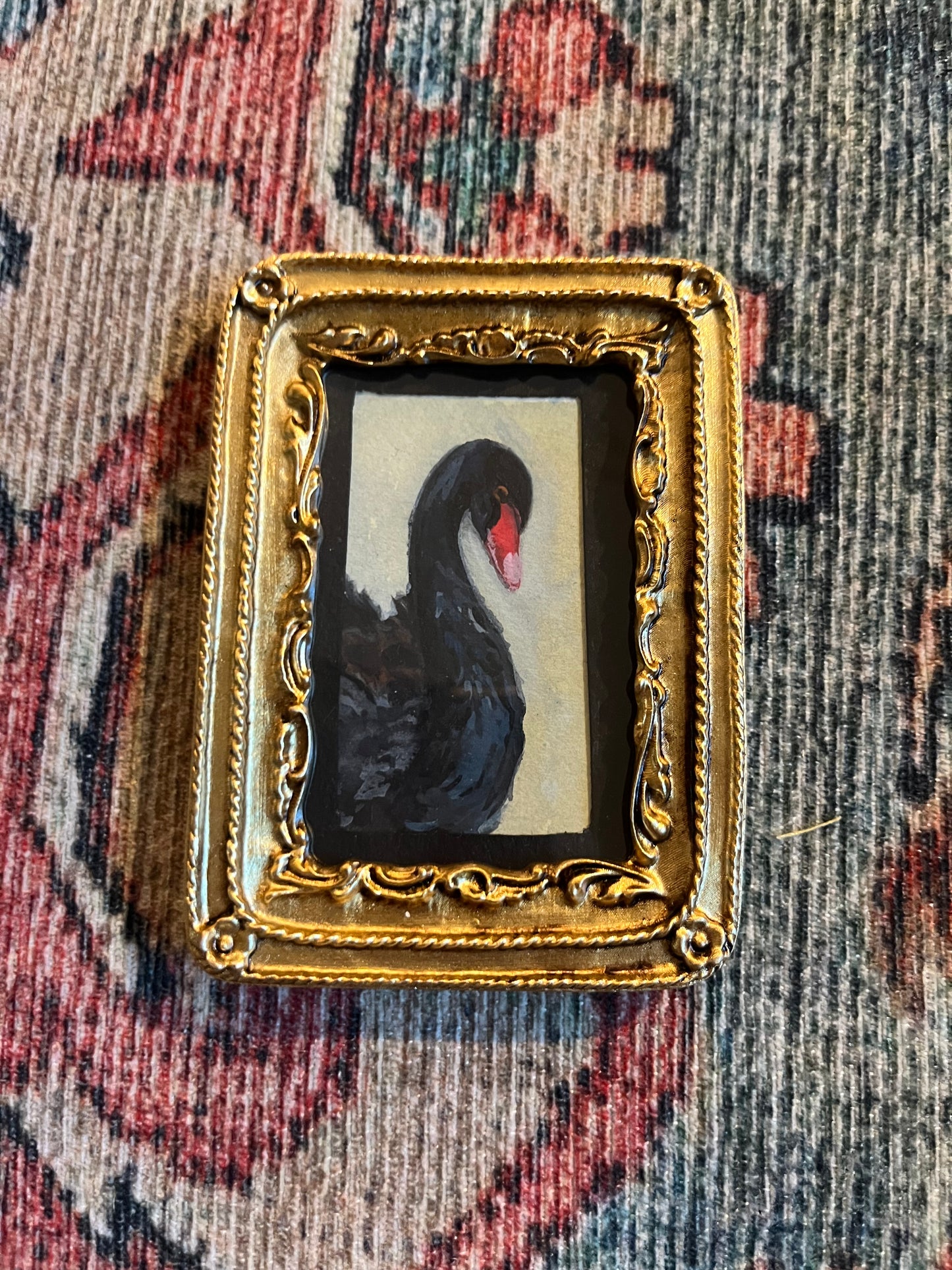 Mini Black Swan Fridge Magnet