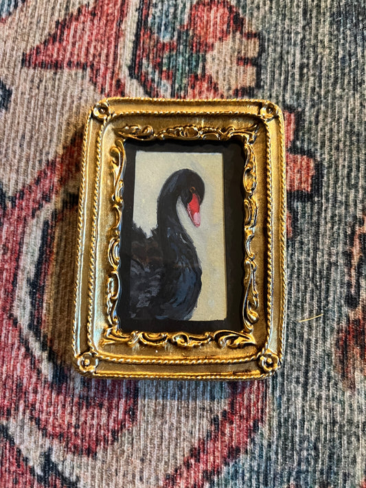 Mini Black Swan Fridge Magnet