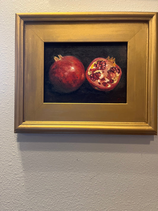 "Two Pomegranates" 6"x8" Oil Painting