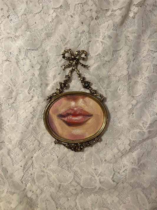 "Mouth Study" 3"x3.5" Oil Painting