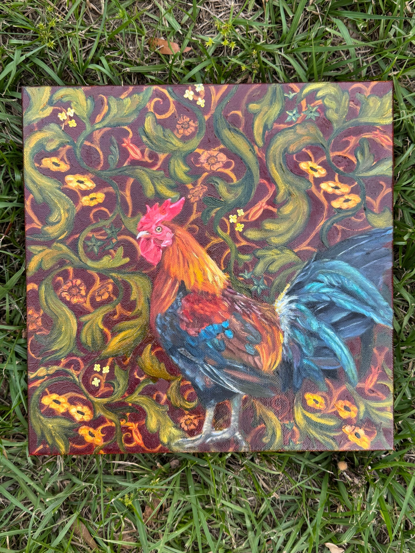 "Cockerel" Oil Painting