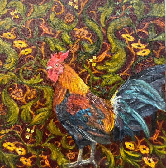 "Cockerel" Oil Painting
