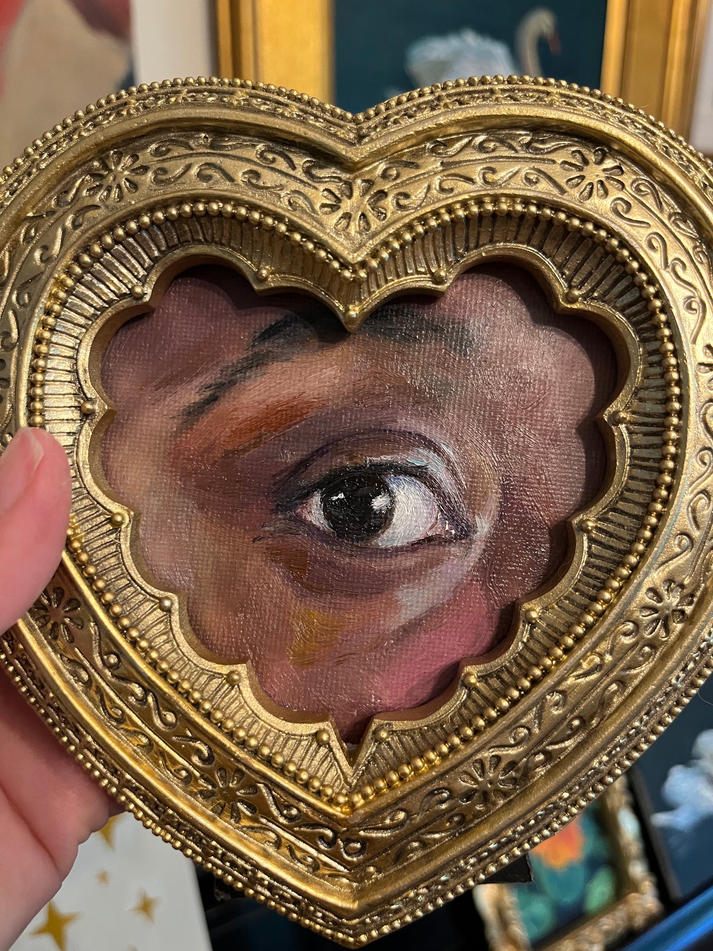 "Study of Harmony's Eye" 4" Oil Painting
