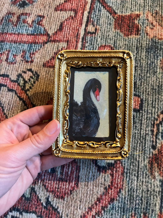 Mini Black Swan Fridge Magnet