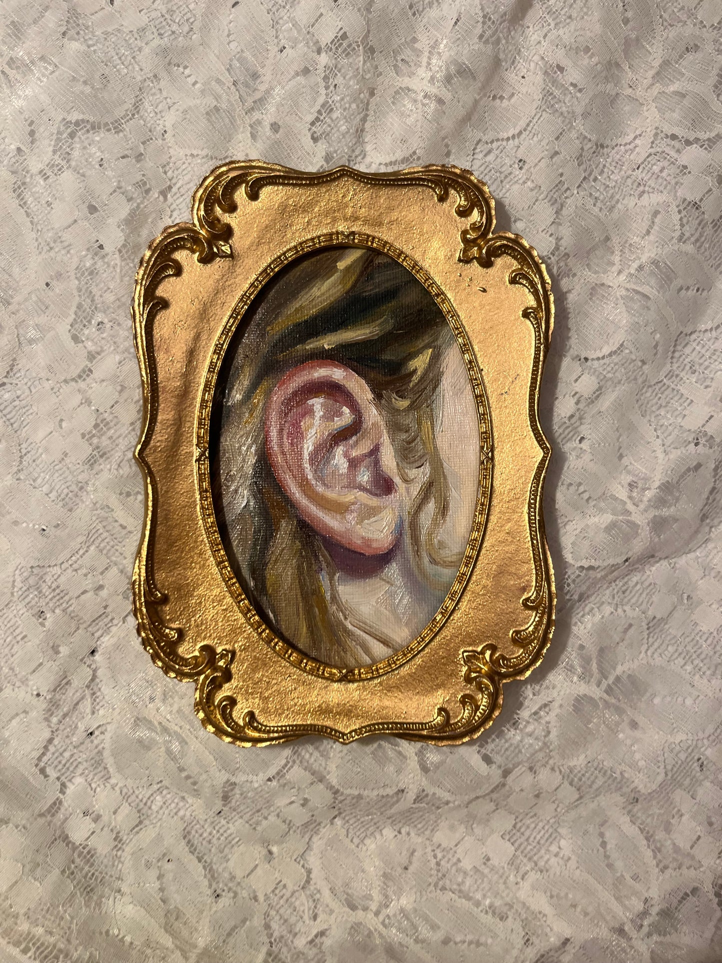 "Ear Study" 4"x6" Oil Painting