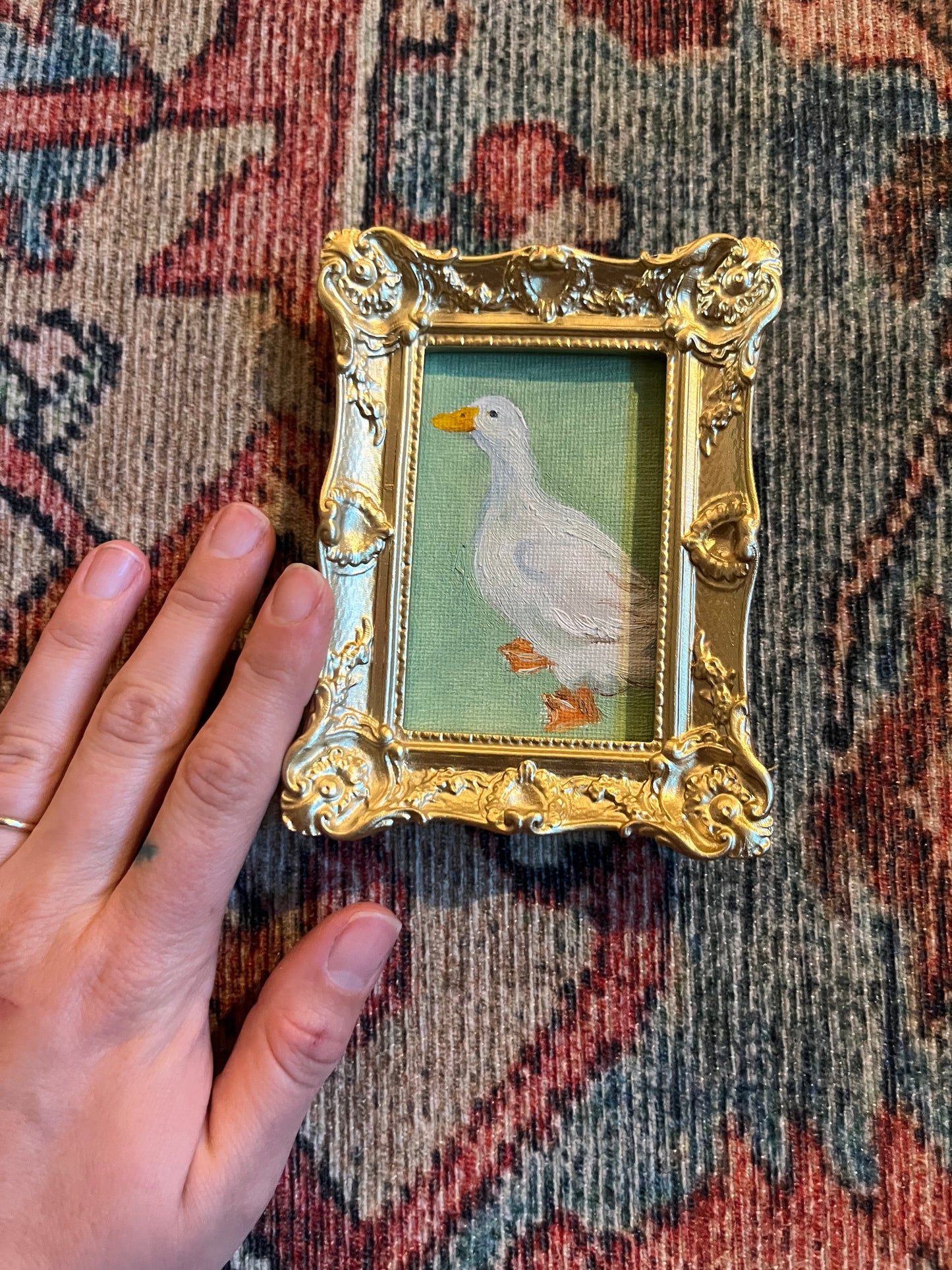 Mini Green Duck Fridge Magnet