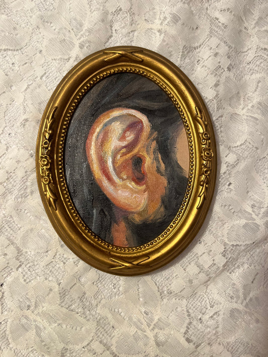 "Ear Study #2" 3.5"x5" Oil Painting