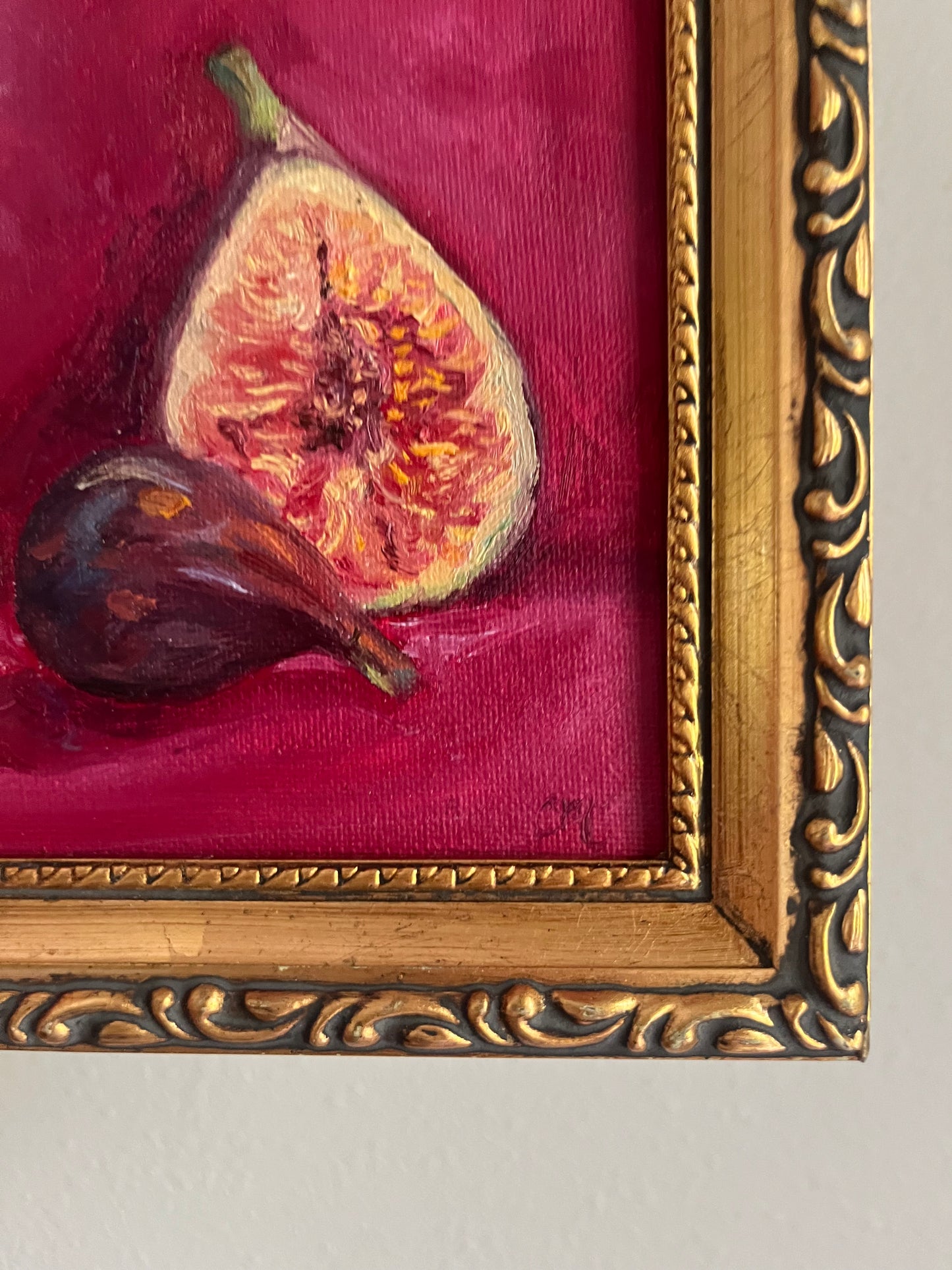 "A Fig and a Half" 4"x6" oil painting