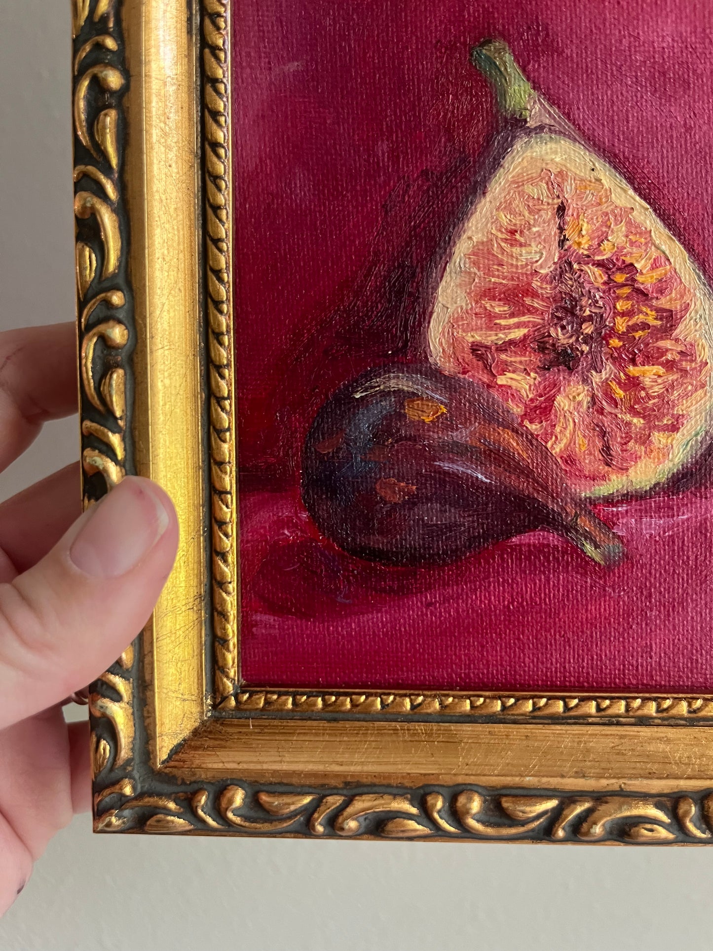 "A Fig and a Half" 4"x6" oil painting