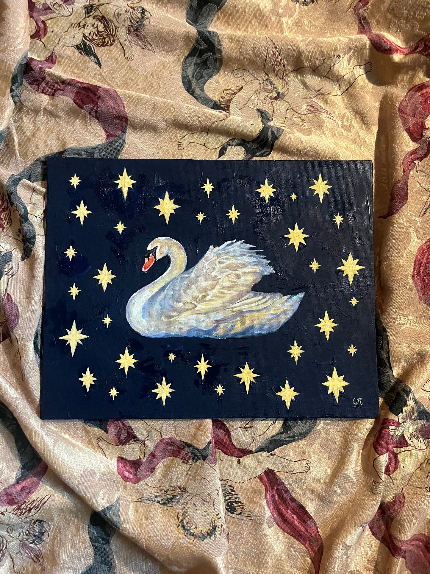 "A Swim Amongst the Stars" 11"x14" Oil Painting
