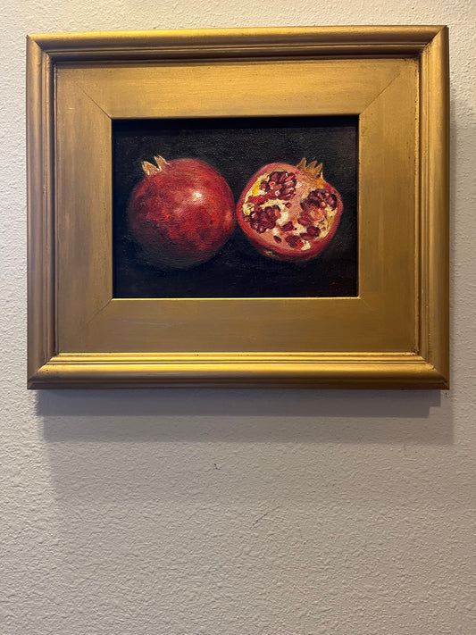 "Two Pomegranates" 6"x8" Oil Painting
