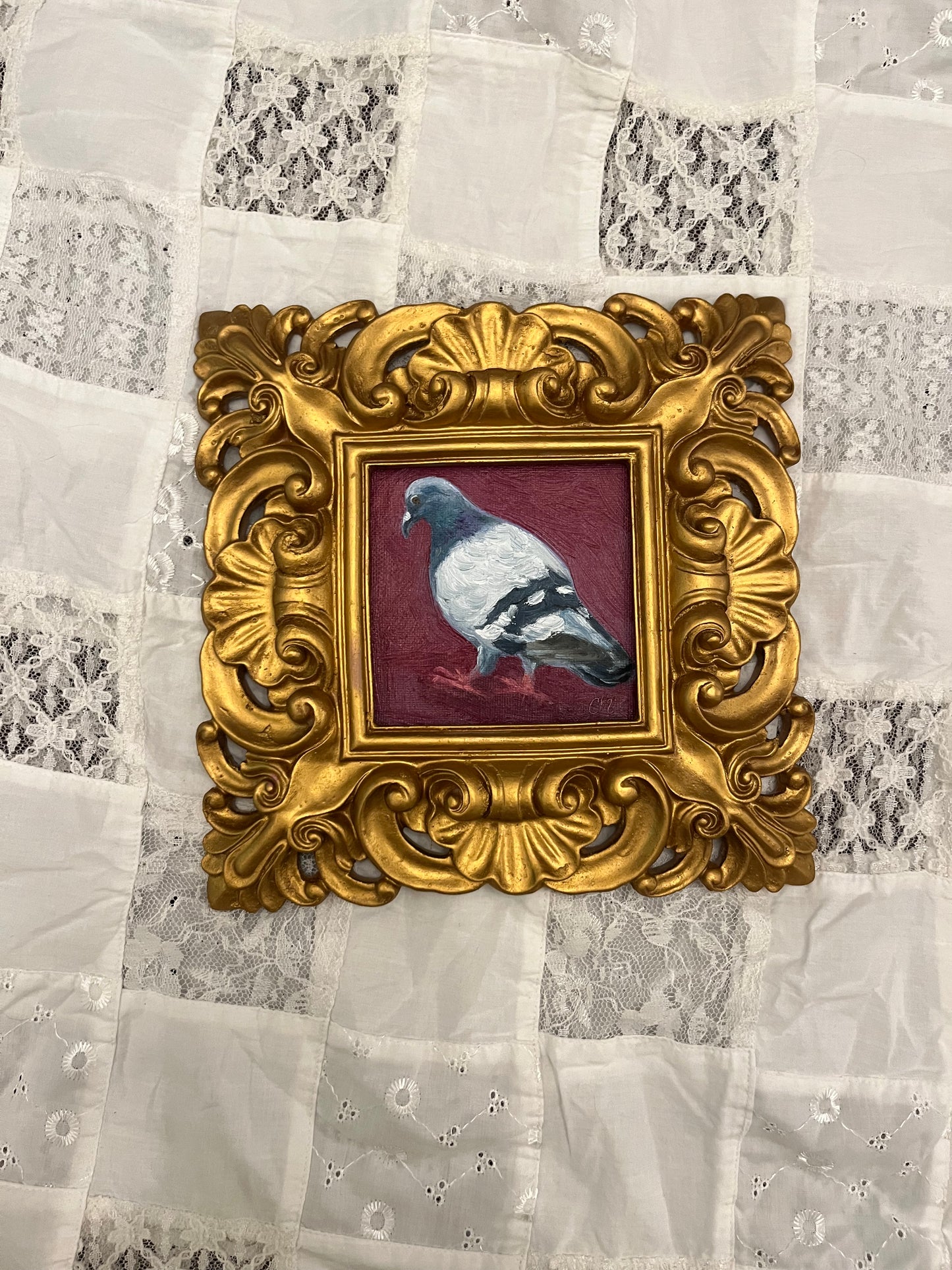 "Heavy" 4"x4" Oil Painting